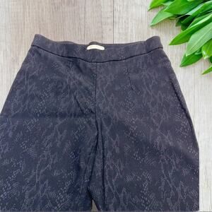 DANA BUCHMAN Womens Small Black Print Stretch Pant